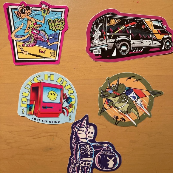 Random Lot of 6, rare hard to find Dutch bros stickers, Christmas Arizona - Picture 15 of 16